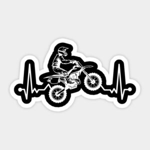 Sticker Motorbike hearthbeat