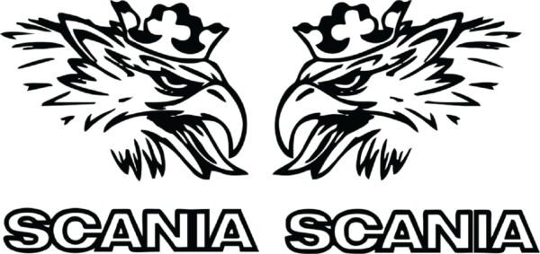 Scania R500 Sticker Sticker Set Scania cu Griffin și Logo pentru Cabină TIR